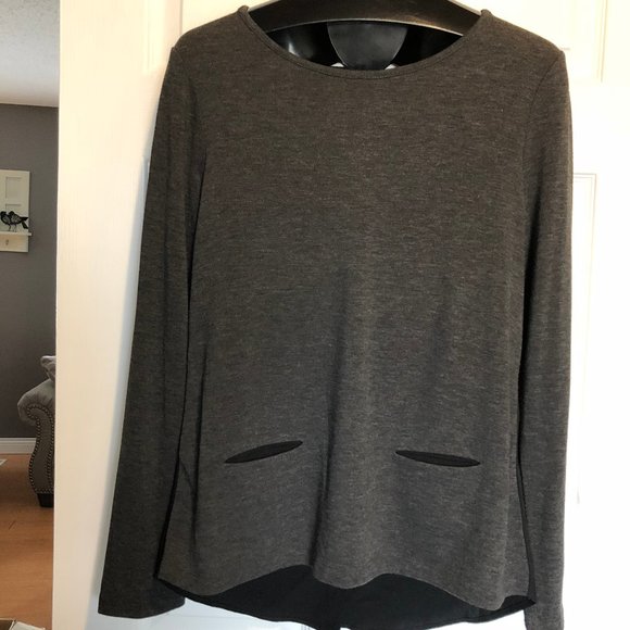 Cable & Gauge Grey and Black Sweater - Picture 1 of 5